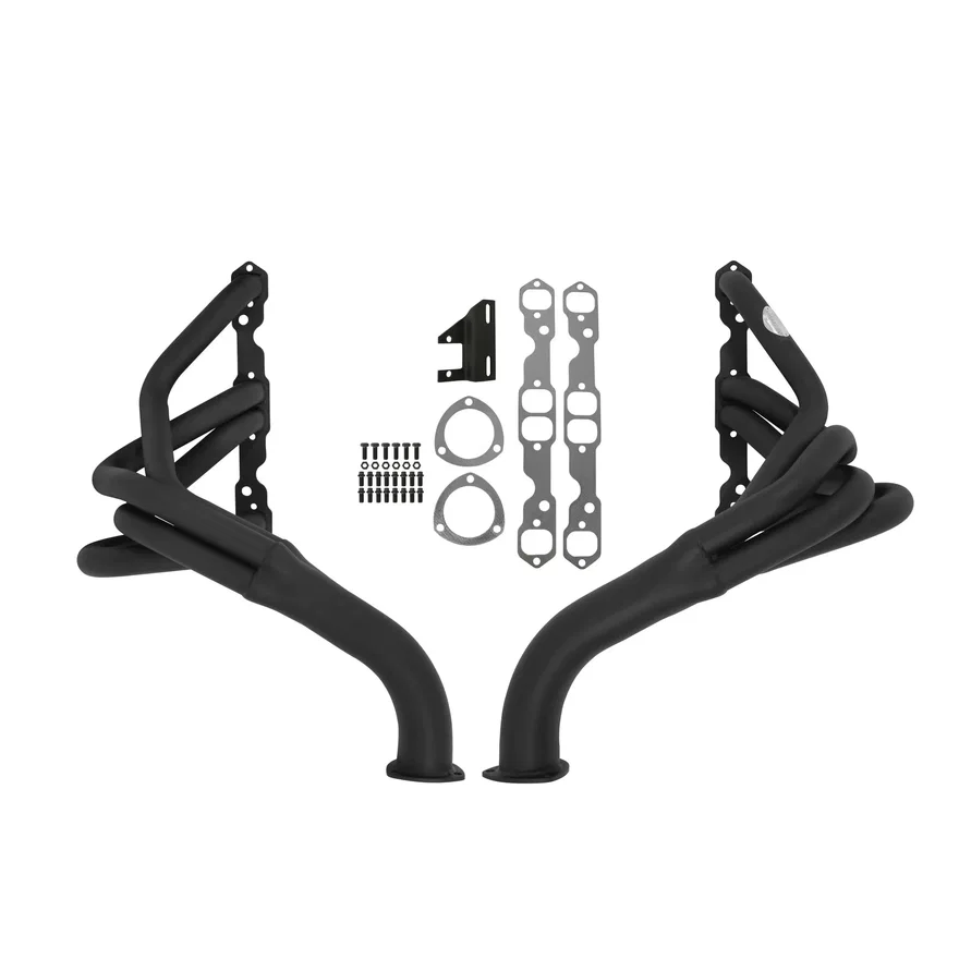 Super Competition Long Tube Header - Painted for Chevrolet Chevy II