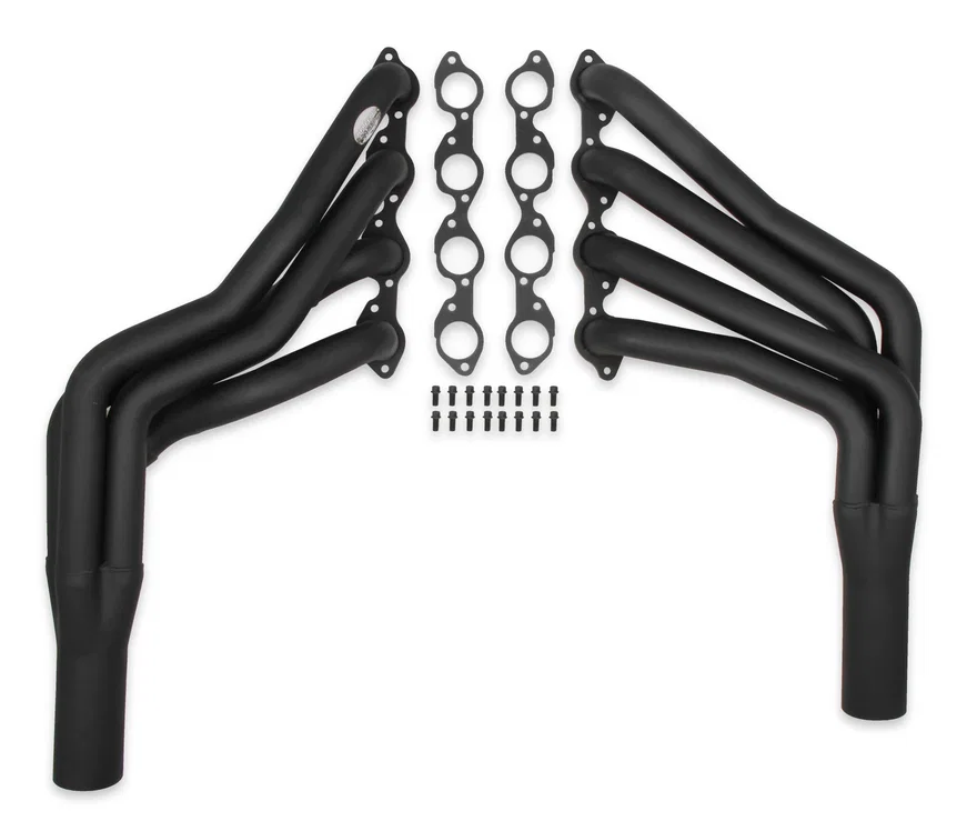RacingHeart Big Block Chevy Swap Long Tube Headers - Painted for Ford Mustang