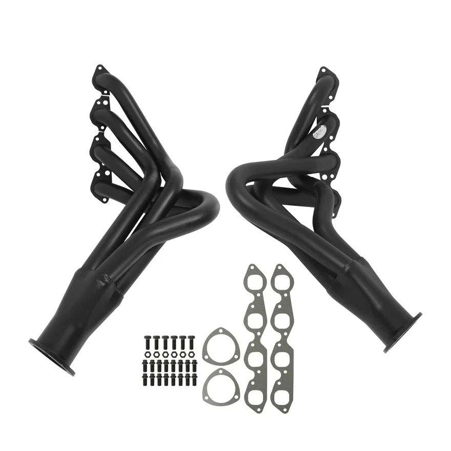 Super Competition Long Tube Header - Painted for Chevrolet Chevy II