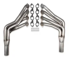RacingHeart Big Block Chevy Swap Long Tube Headers Natural 304 Stainless for Ford Mustang image 1