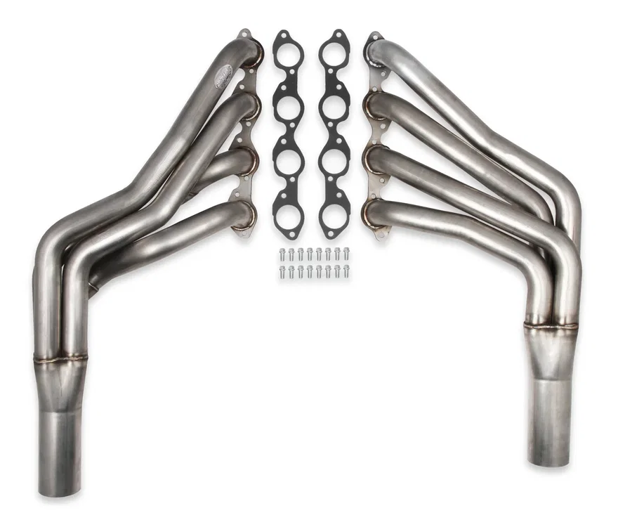 RacingHeart Big Block Chevy Swap Long Tube Headers Natural 304 Stainless for Ford Mustang