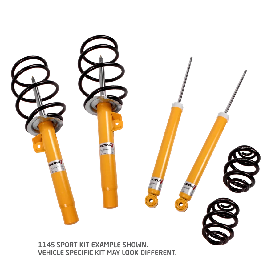 1145 KONI Sport/Eibach Kit- 4 Sport (yellow) dampers & 4 Eibach lowering springs for Subaru Impreza