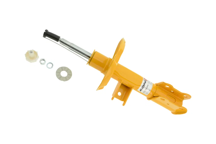 Front Left Sport (yellow) 8741- externally adjustable, low pressure gas full strut for Mercedes-Benz