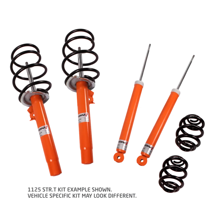 1125 KONI STR.T/Eibach Kit- 4 STR.T (orange) dampers & 4 Eibach lowering springs for BMW