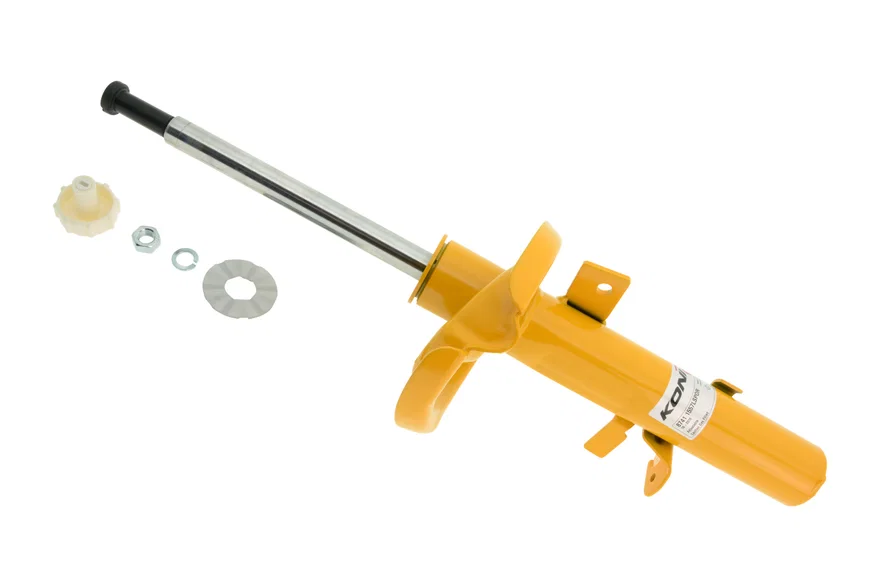 Front Left Sport (yellow) 8741- externally adjustable, low pressure gas full strut for Ford Focus