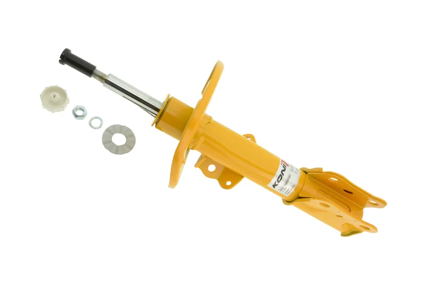 Front Sport (yellow) 8741- externally adjustable, low pressure gas full strut for Ford Mustang