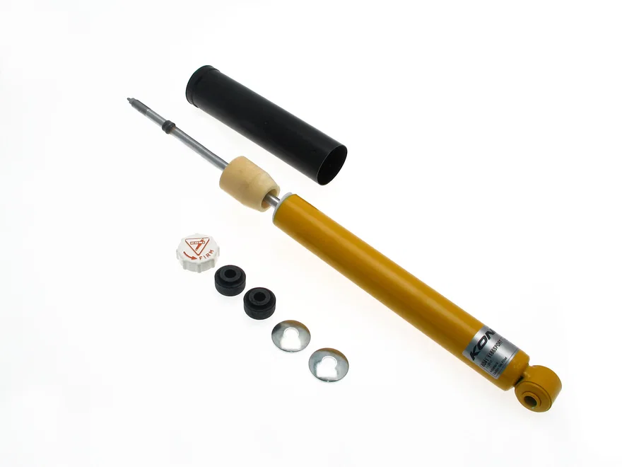 Rear Sport (yellow) 8041- externally adjustable, twin-tube low pressure gas for Ford Mustang