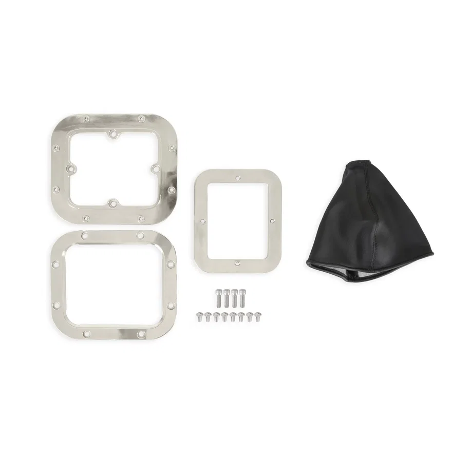 Billet Shifter Boot and Bezel - Rectangular - Polished Finish