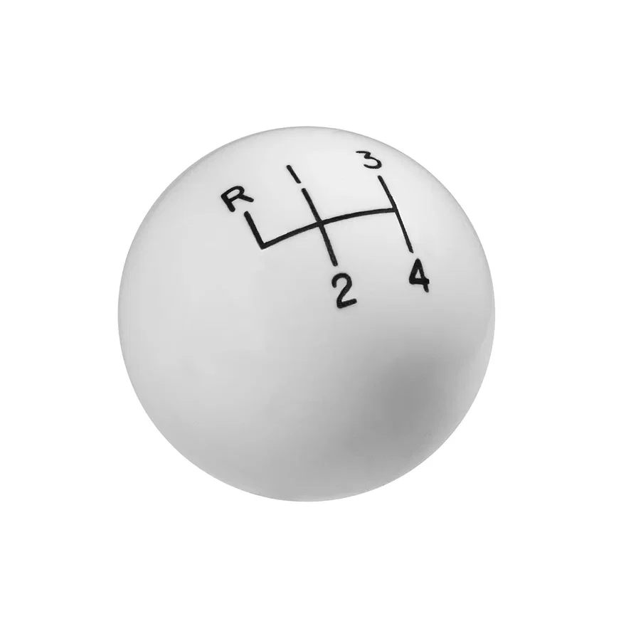 Shift Knob - 4-Speed Pattern - White