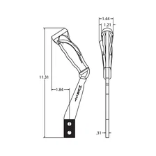 Pistol Grip Shifter Stick for Mopar B & E Bodies - Wood Grain image 3