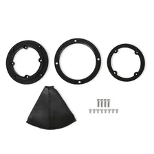 Billet Shifter Boot and Bezel - Round - Black Finish image 1