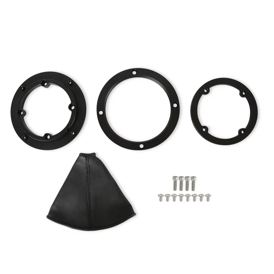 Billet Shifter Boot and Bezel - Round - Black Finish