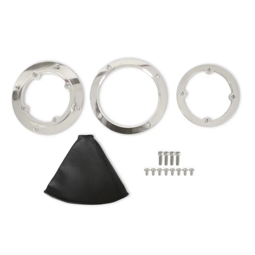 Billet Shifter Boot and Bezel - Round - Polished Finish