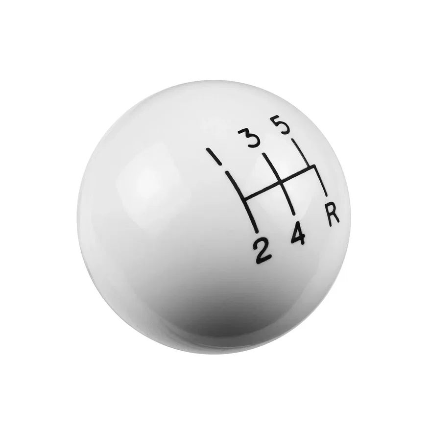 Shift Knob - 5-Speed Pattern - White