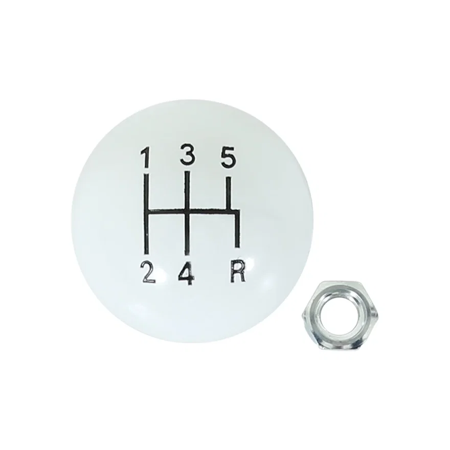 Shift Knob - 5-Speed Pattern - White
