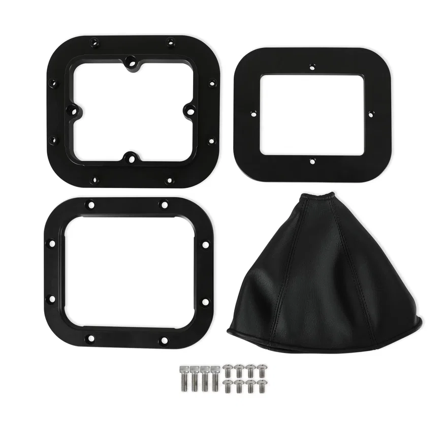 Billet Shifter Boot and Bezel - Rectangular - Black Finish