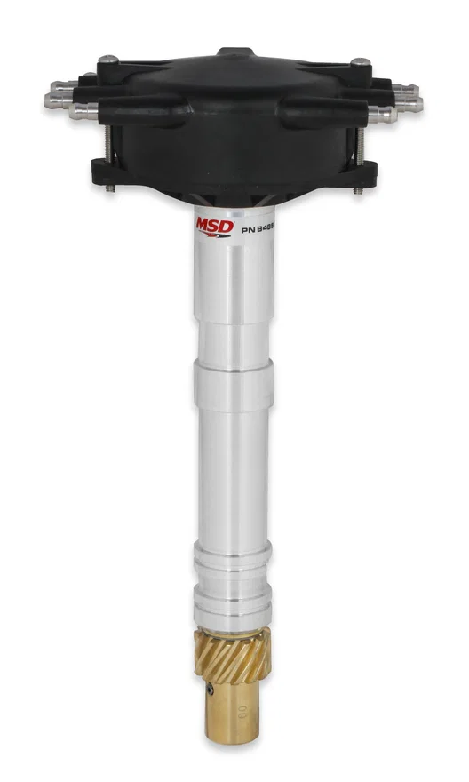 Chevy Crank Trigger Distributor with Black Crab Cap