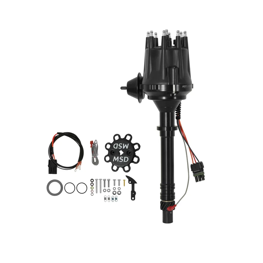 Black Chevy V8 w/Internal Module Distributor