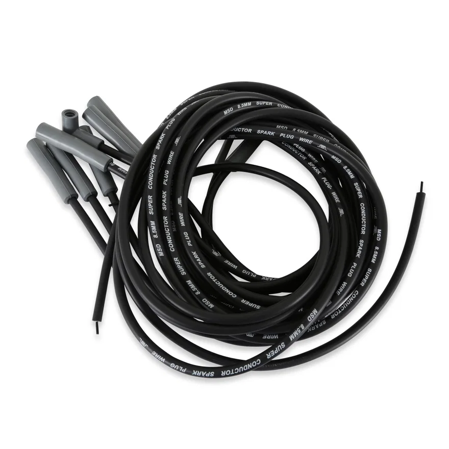 Single Hemi Wire Set, Super Conductor 8.5mm Wire Set, Black