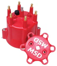Chevy MSD 6 Cylinder HEI Distributor Cap w/Retainer image 1
