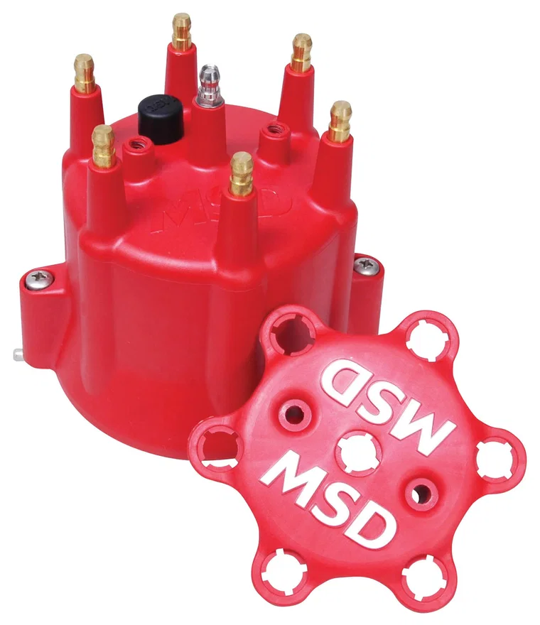 Chevy MSD 6 Cylinder HEI Distributor Cap w/Retainer