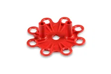 Distributor Cap - V8 - HEI Terminals - Red - Spark Plug Wire Retainer image 4