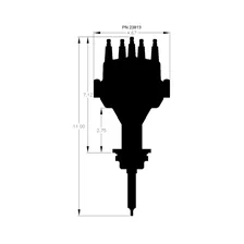 Black, Chrysler 318-360 Dual Sync Distributor image 6