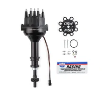 Black Distributor Ford 351C-460, Pro Billet, Small Cap, Steel Gear image 1