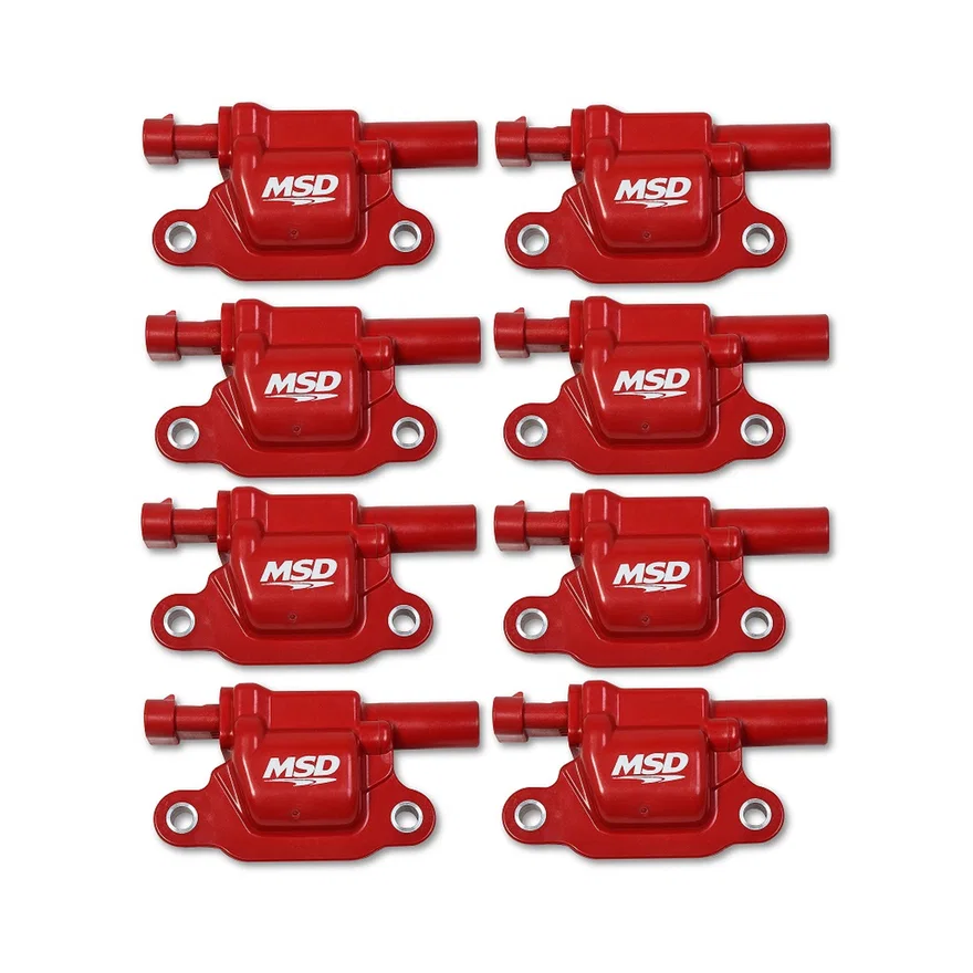 Ignition Coil - Blaster Series - Gen V GDI Engine - Red - 8-Pack - Square