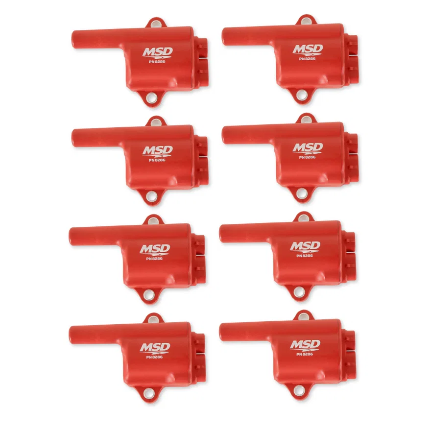 Ignition Coil - Pro Power Series - GM LS Truck Style - Red - 8-Pack