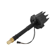 Black Chevy V8 Pro-Billet Distributor w/ locked-out timing & bronze gear image 2