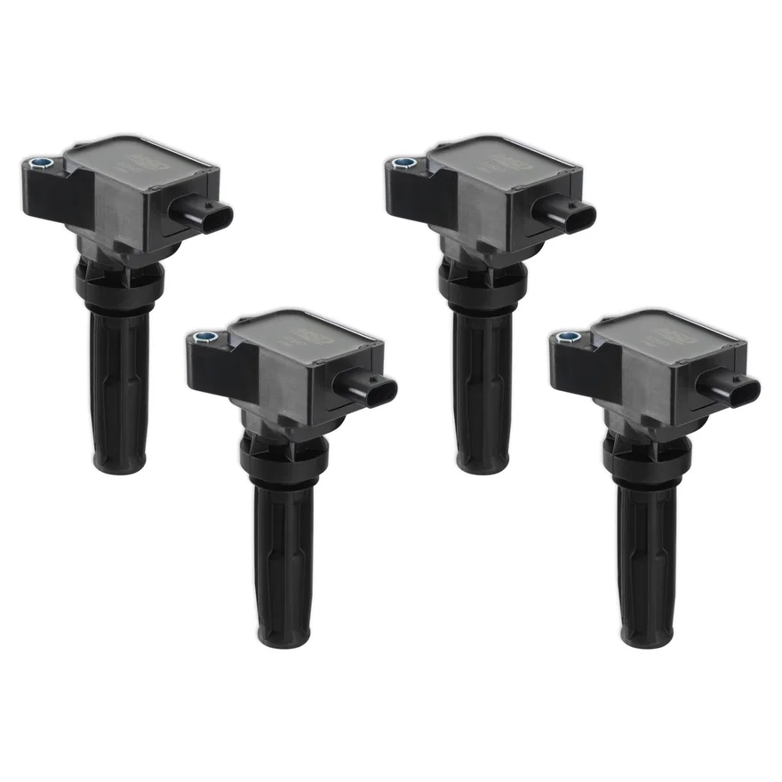 COIL, BLACK, FORD ECO-BOOST 2.0L L4, SET OF 4