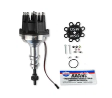 Distributor Ford 289-302, Pro Billet, Small Black Cap, Steel Gear image 1