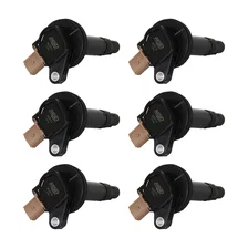 Ignition Coil - Ford EcoBoost - 3.5L V6 - 3-Pin Connector - Black - 6-Pack image 1