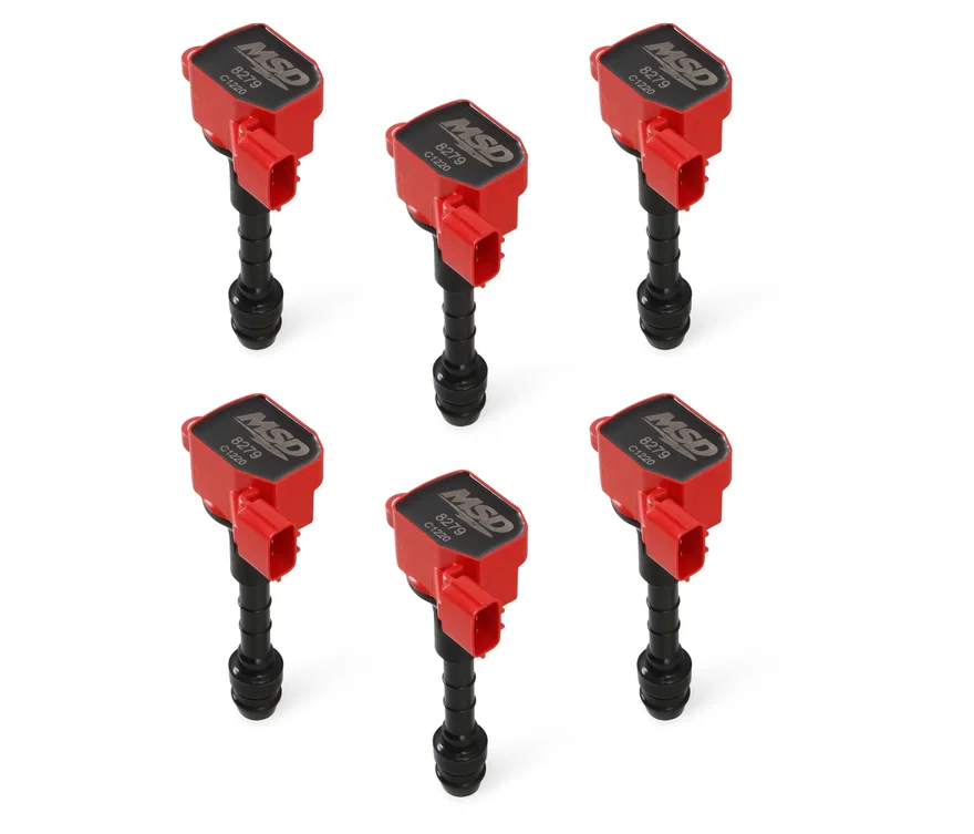 Ignition Coil - Blaster Series - Fits Nissan/Infiniti 3.5L - Red - 6-Pack