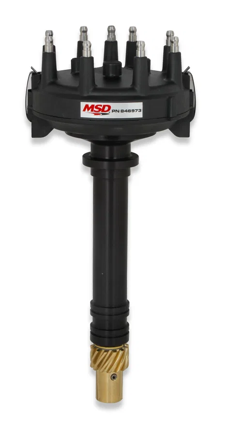 Black Chevy Low-Profile Crank Trigger Distributor