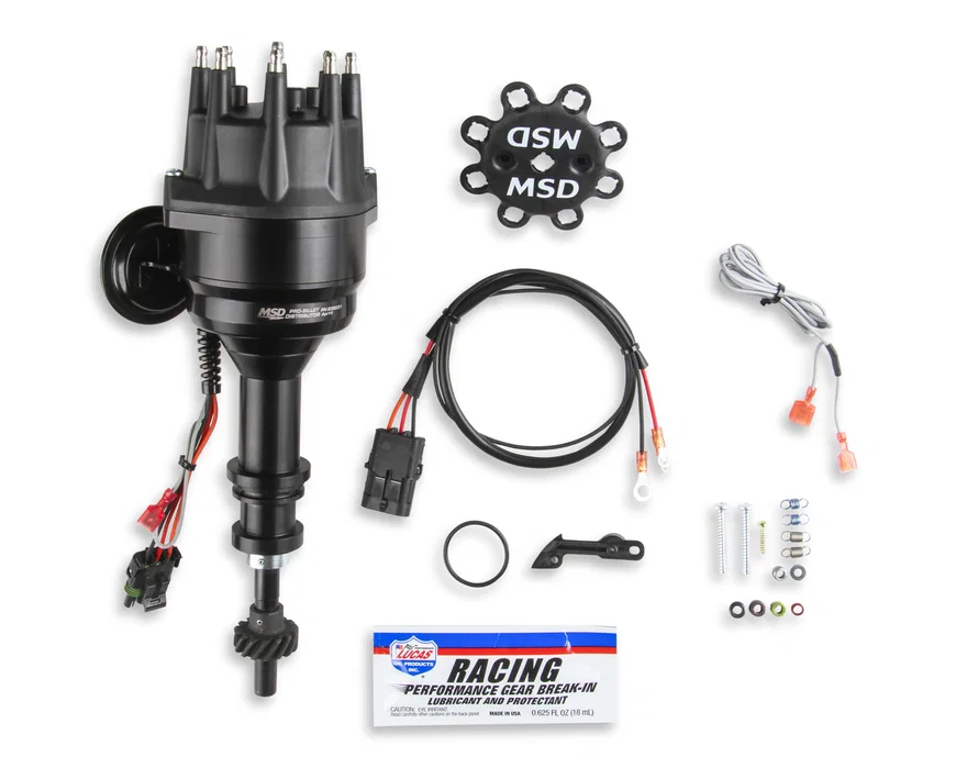 Black Distributor, Ford, 351C-460, Ready-to-Run, Steel Gear