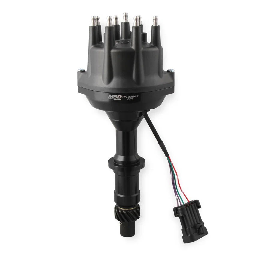 Black, Pontiac V8 Dual Sync Distributor