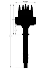 Chevy Black V8 Pro-Billet Distributor image 2