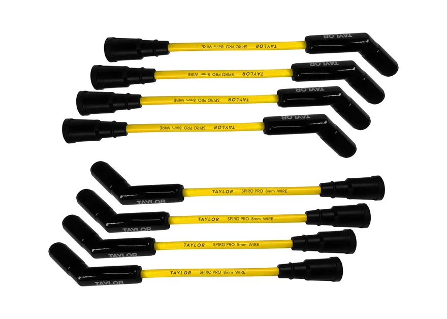 8mm Spiro Pro Yellow, Black Ceramic, Ford 7.3L Wire Set
