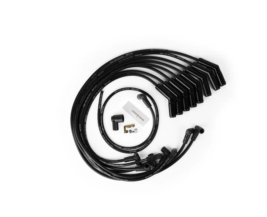 8mm Spiro Pro Race Fit 8 Cyl Black Ceramic Boot Black Wire