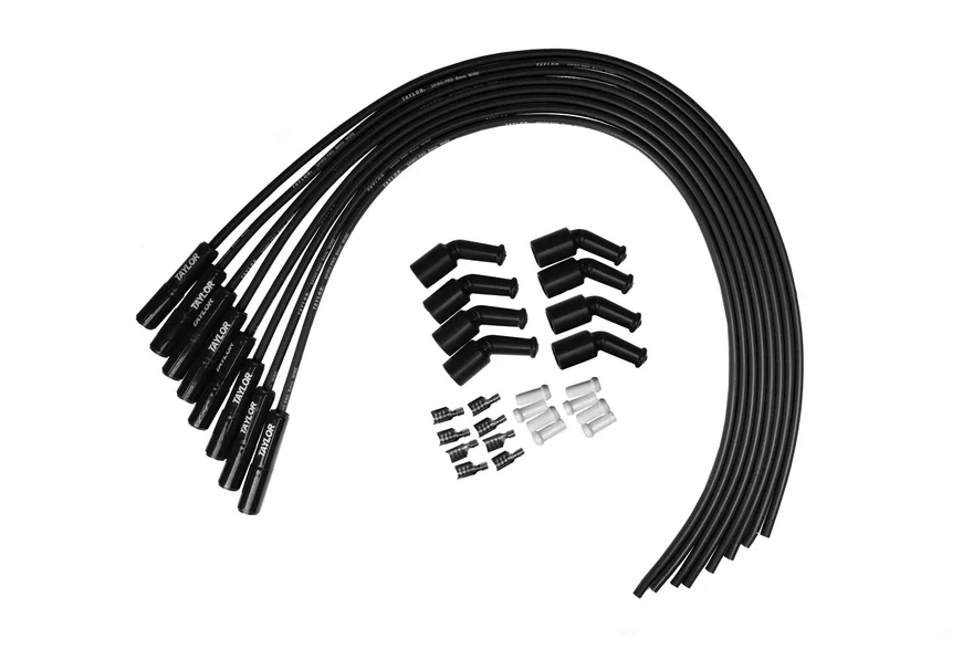 8mm Spiro Pro Black Ceramic Boot Universal LS Wire Set 180˚ Black Wire