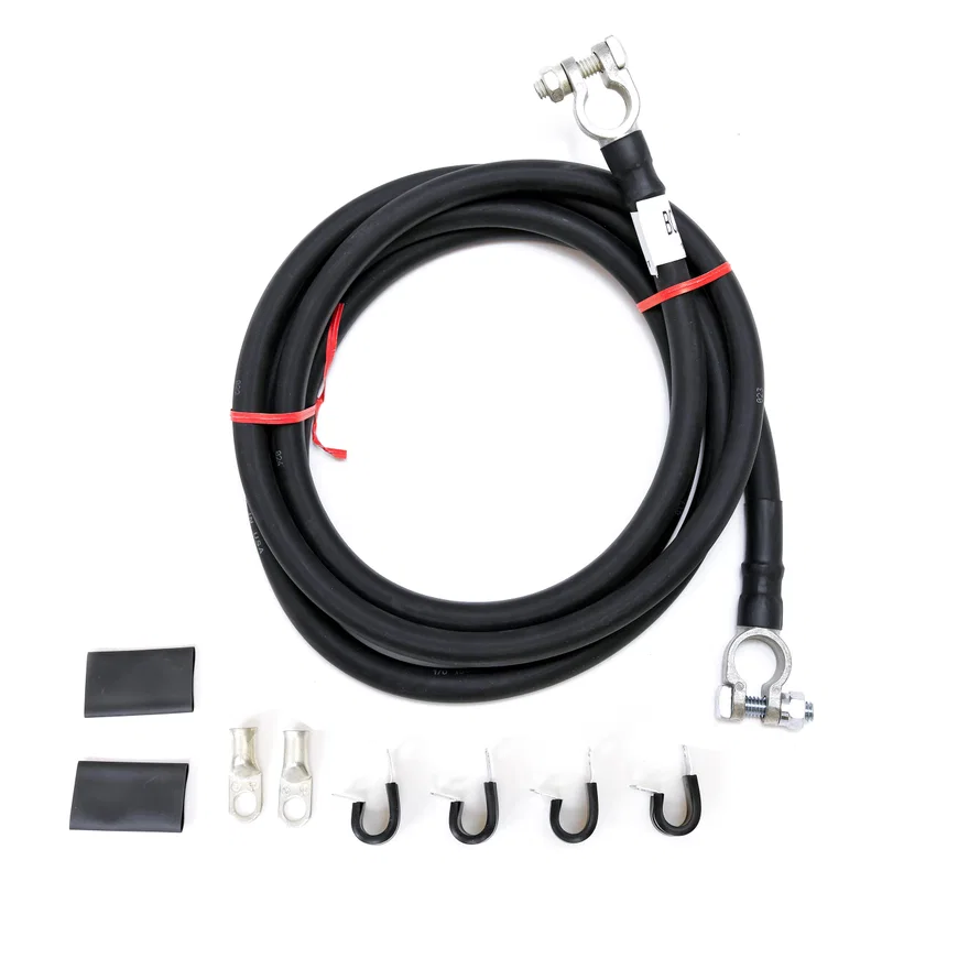 1/0 Ga Battery Cable Kit Black 8ft