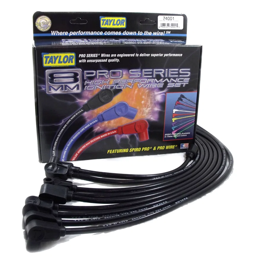 8mm Spiro-Pro custom 8 cyl black for Ford Mustang