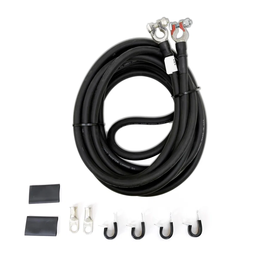 1/0 Ga Battery Cable Kit Black 20ft