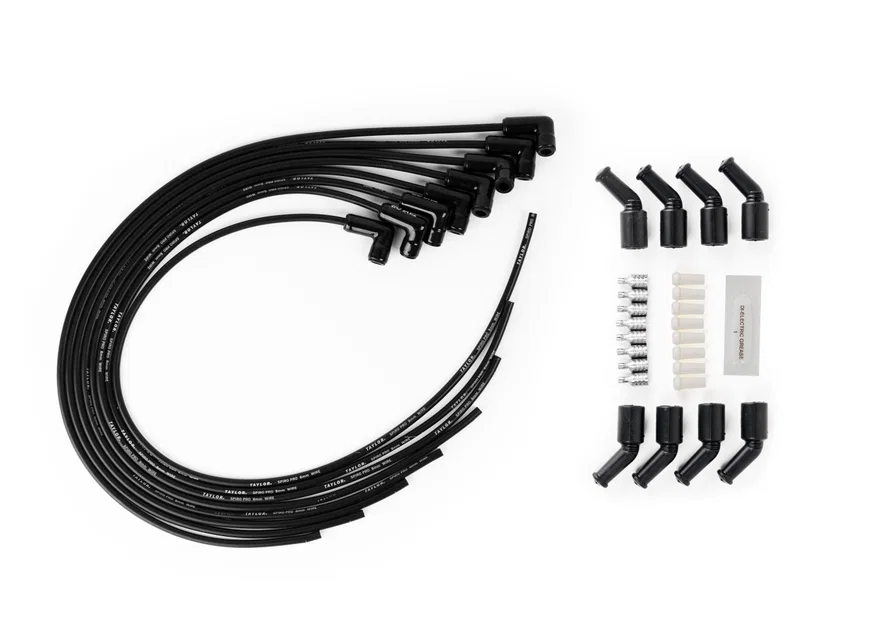 8mm Spiro Pro Black Ceramic Boot Universal LS Wire Set 90˚ Black Wire