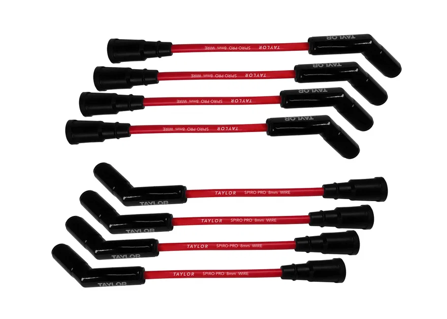 8mm Spiro Pro Red, Black Ceramic, Ford 7.3L Wire Set