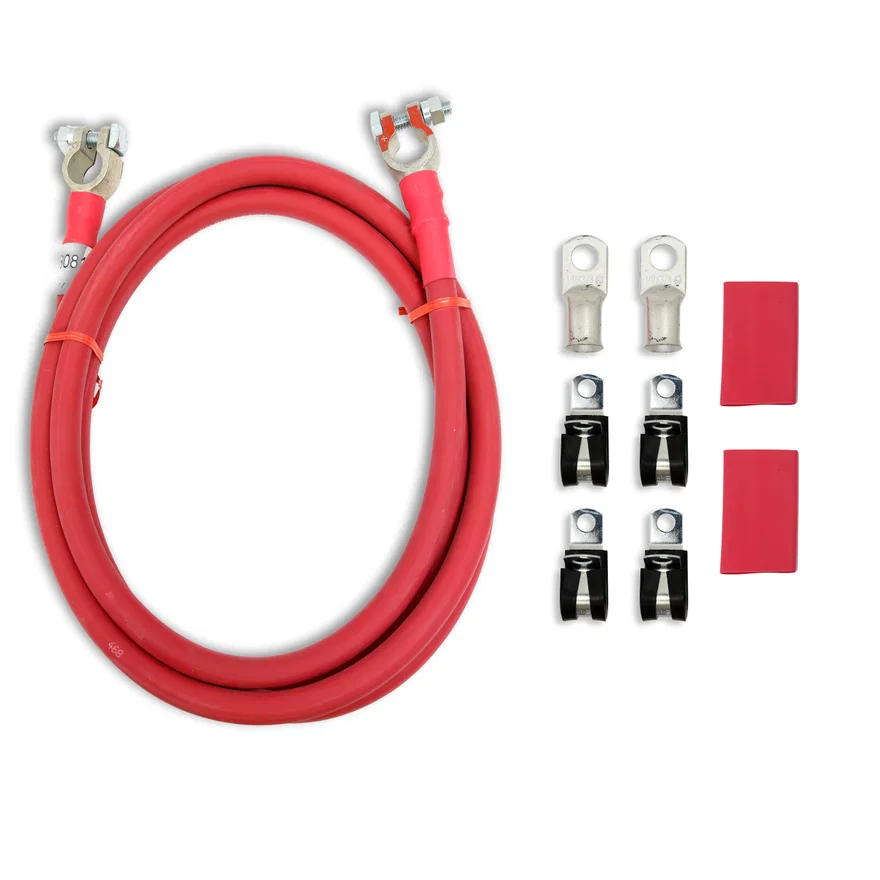 1/0 Ga Battery Cable Kit Red 8ft