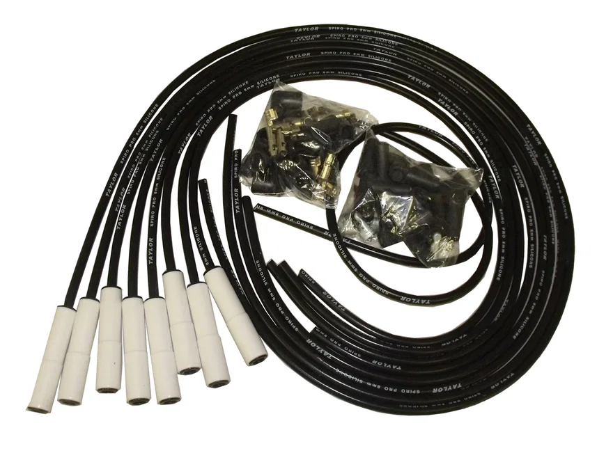 8mm Spiro Pro White Ceramic Boot Universal Wire Set 180˚ Black Wire