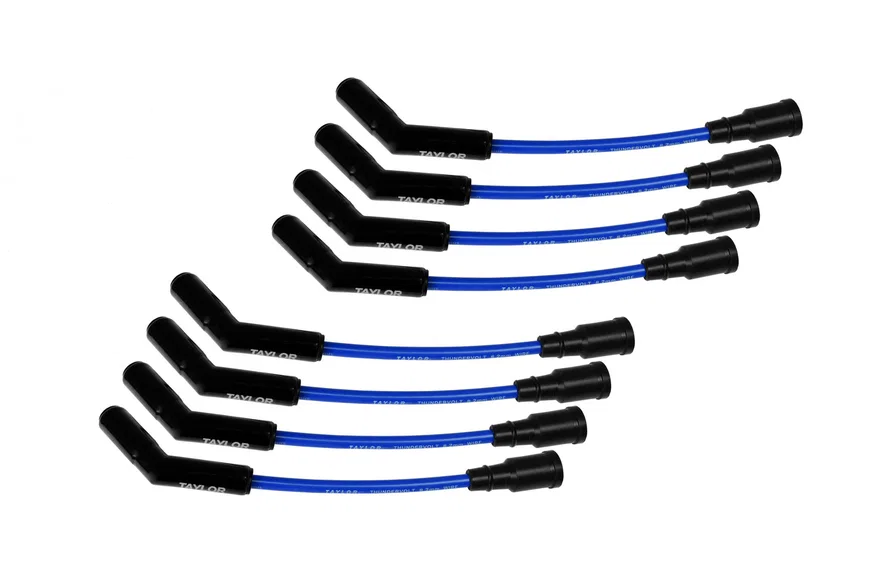 8.2mm ThunderVolt Spiro Pro Blue, Black Ceramic, Ford 7.3L Wire Set